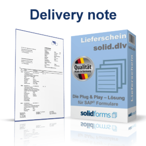 SAP form Delivery note