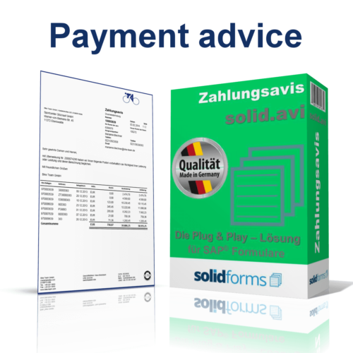 SAP form Payment advice