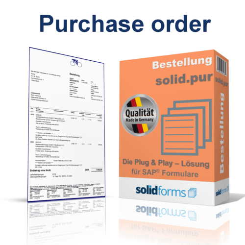 SAP form purchase order