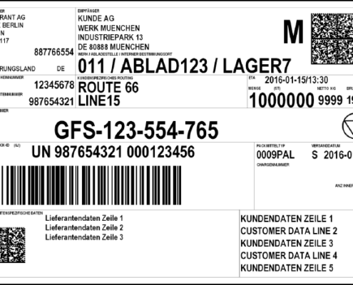 SAP VDA 4994 Standard Label